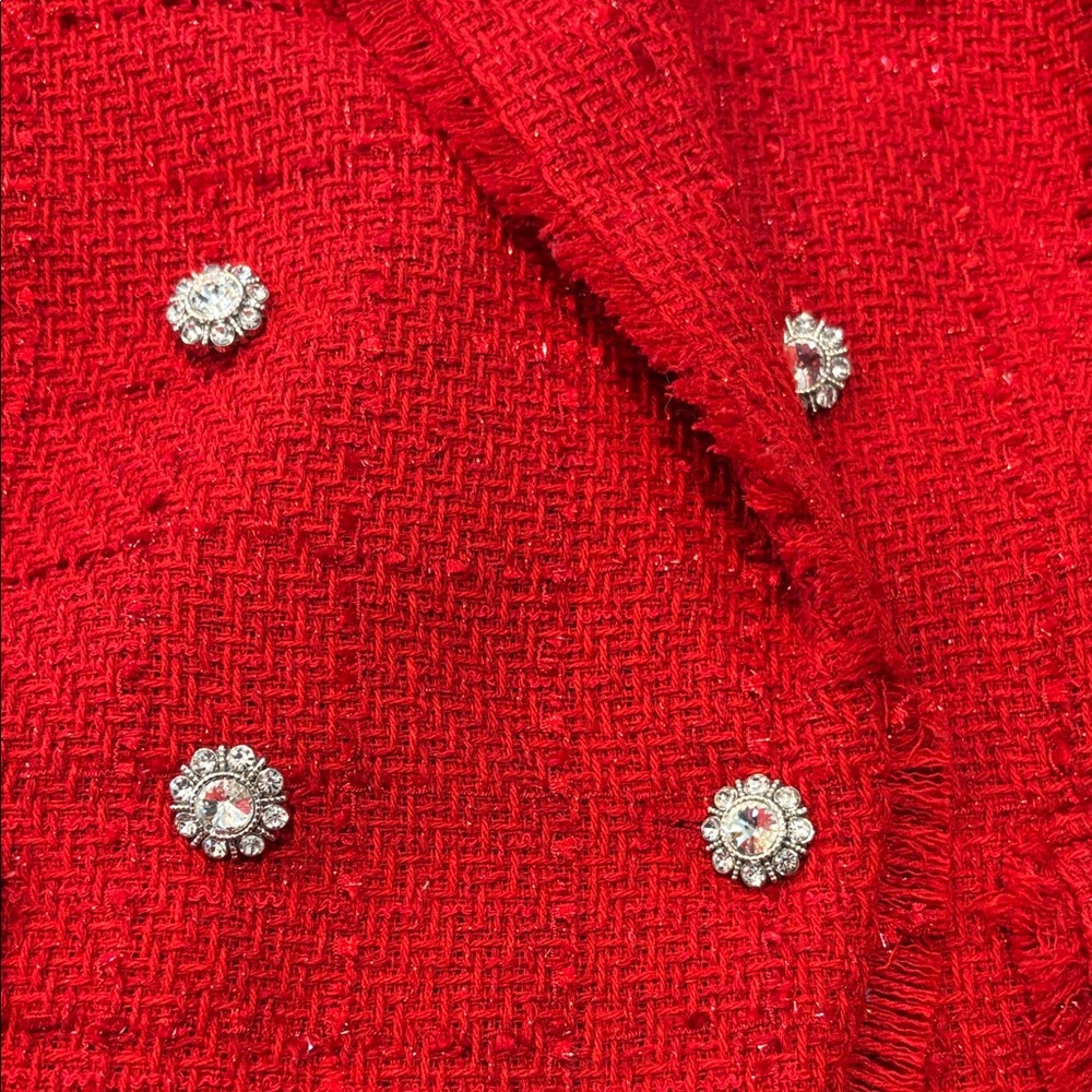 Talbots Red Metallic Tweed Blazer NWT Sz18W - Picture 4 of 10